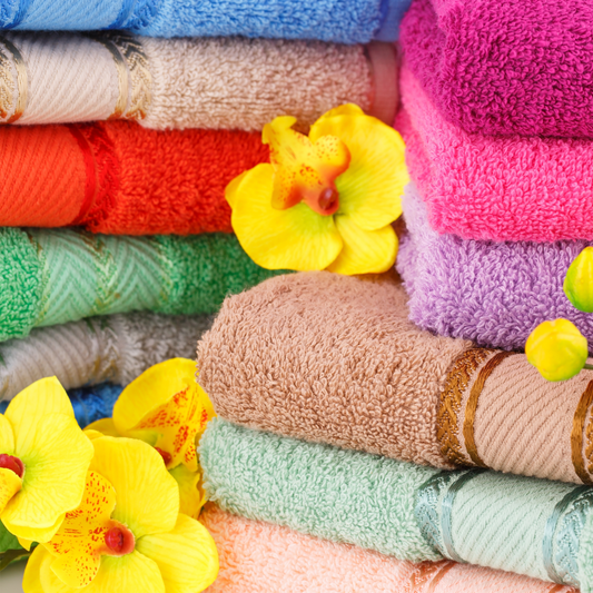 Pranie i suszenie ręczników kolorowych 60 stopni z odbiorem i dowozem